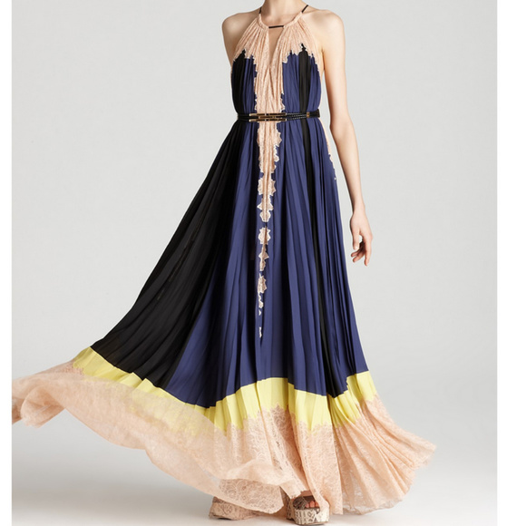 bcbg color block maxi dress
